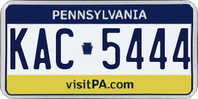PA license plate KAC5444