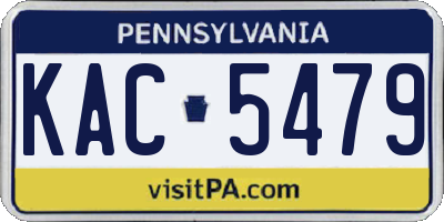 PA license plate KAC5479
