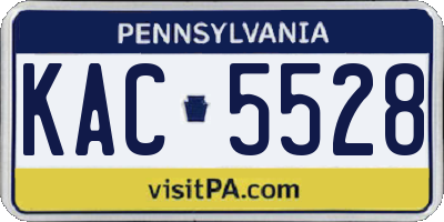 PA license plate KAC5528