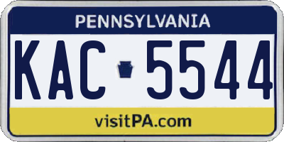 PA license plate KAC5544