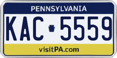 PA license plate KAC5559