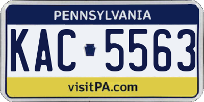 PA license plate KAC5563