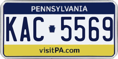 PA license plate KAC5569