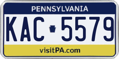 PA license plate KAC5579