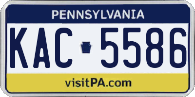 PA license plate KAC5586