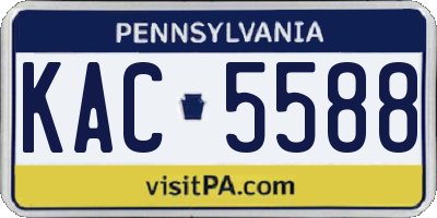 PA license plate KAC5588