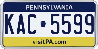PA license plate KAC5599