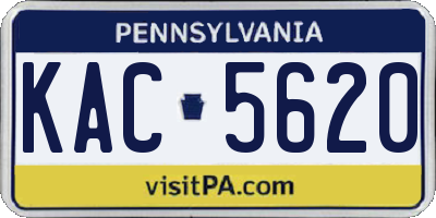 PA license plate KAC5620