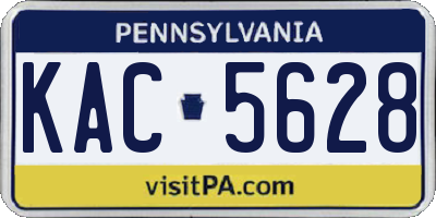 PA license plate KAC5628