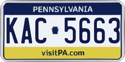PA license plate KAC5663