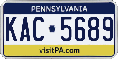 PA license plate KAC5689
