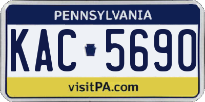 PA license plate KAC5690