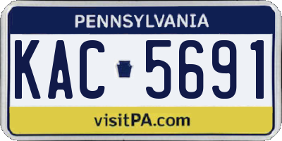 PA license plate KAC5691