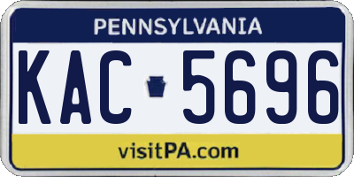 PA license plate KAC5696