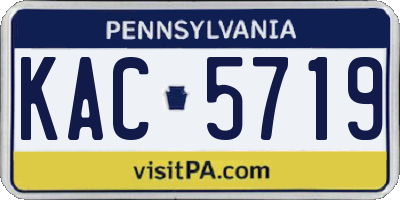 PA license plate KAC5719