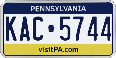 PA license plate KAC5744