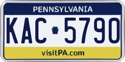 PA license plate KAC5790