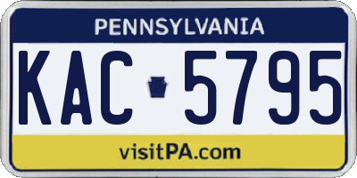 PA license plate KAC5795
