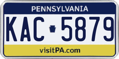 PA license plate KAC5879