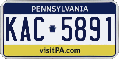 PA license plate KAC5891