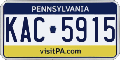 PA license plate KAC5915