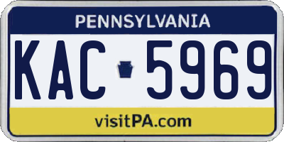 PA license plate KAC5969