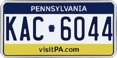 PA license plate KAC6044
