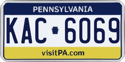 PA license plate KAC6069