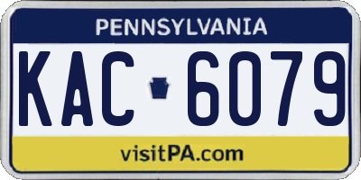 PA license plate KAC6079
