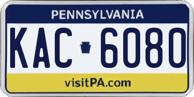PA license plate KAC6080
