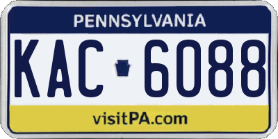 PA license plate KAC6088