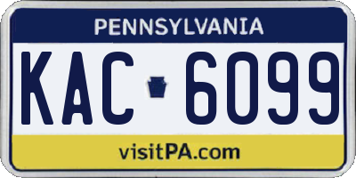 PA license plate KAC6099