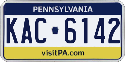 PA license plate KAC6142
