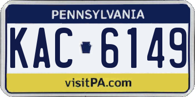 PA license plate KAC6149
