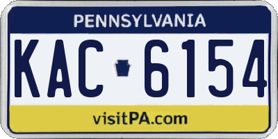PA license plate KAC6154
