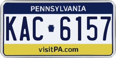 PA license plate KAC6157