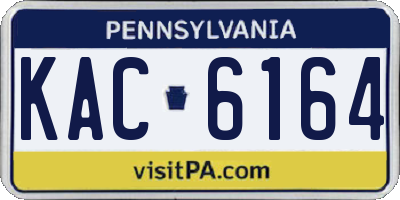 PA license plate KAC6164