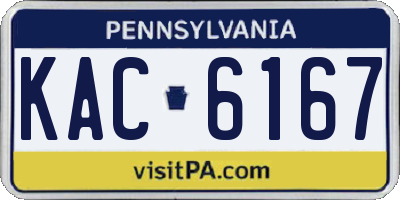 PA license plate KAC6167