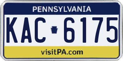 PA license plate KAC6175