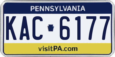PA license plate KAC6177