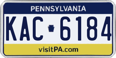 PA license plate KAC6184