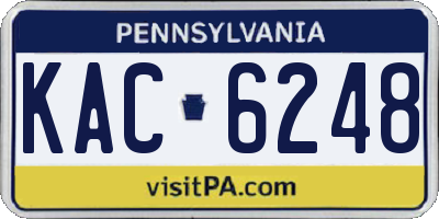 PA license plate KAC6248