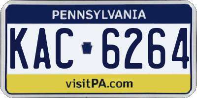 PA license plate KAC6264