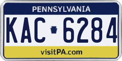 PA license plate KAC6284