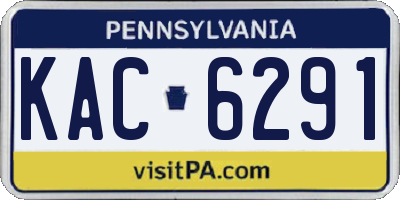 PA license plate KAC6291