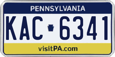 PA license plate KAC6341