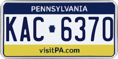 PA license plate KAC6370