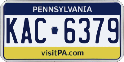 PA license plate KAC6379