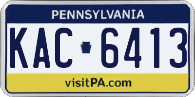PA license plate KAC6413