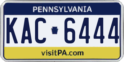 PA license plate KAC6444